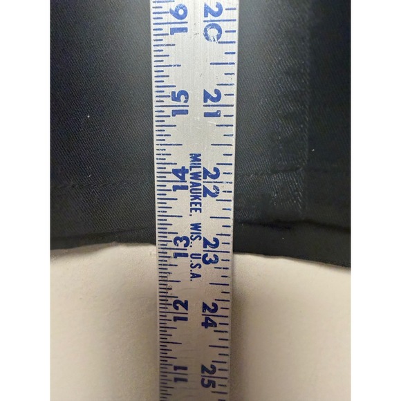 Eddie Bauer Signature Twill Midi Skirt Black Cotton Classic Versatile Size 6 - Picture 4 of 7